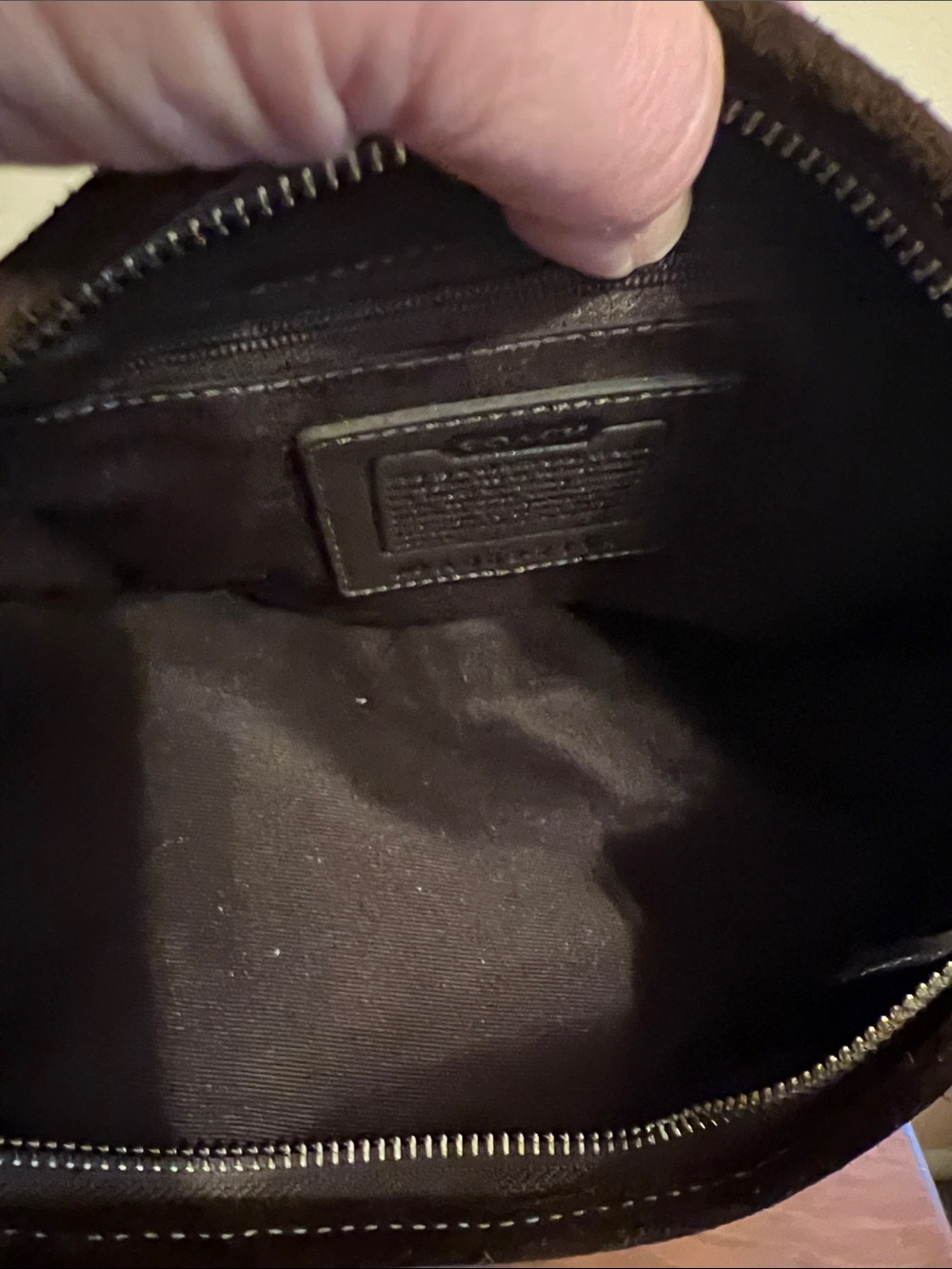 Coach Brown Signature Monogram Canvas Shoulder Bag with Dark Brown Trim - Picture 4 of 14